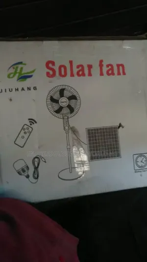 16 Inches Solar Rechargeable Fan With Panel, Light Bulb and Remote
