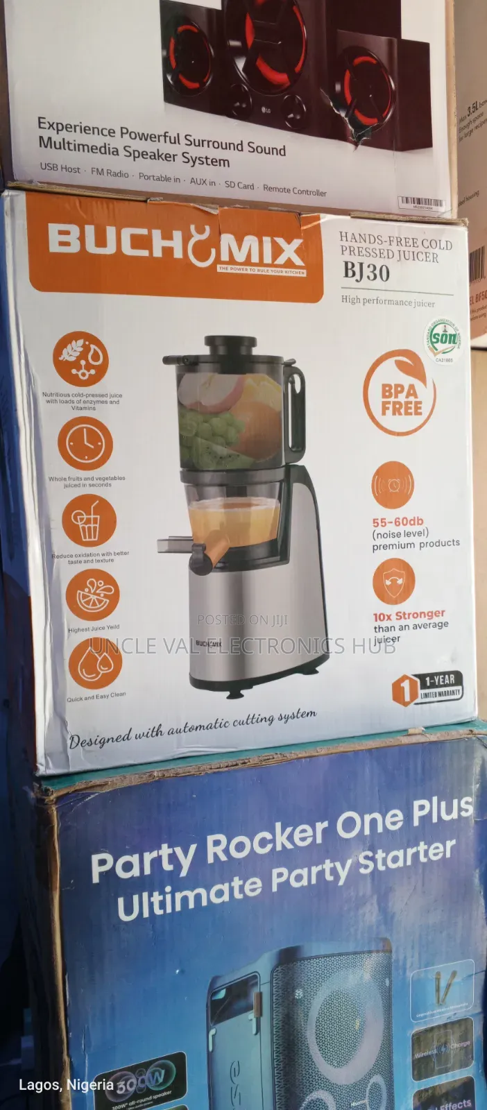 Buchymix Hands-Free Cold Pressed Juicer Bj30