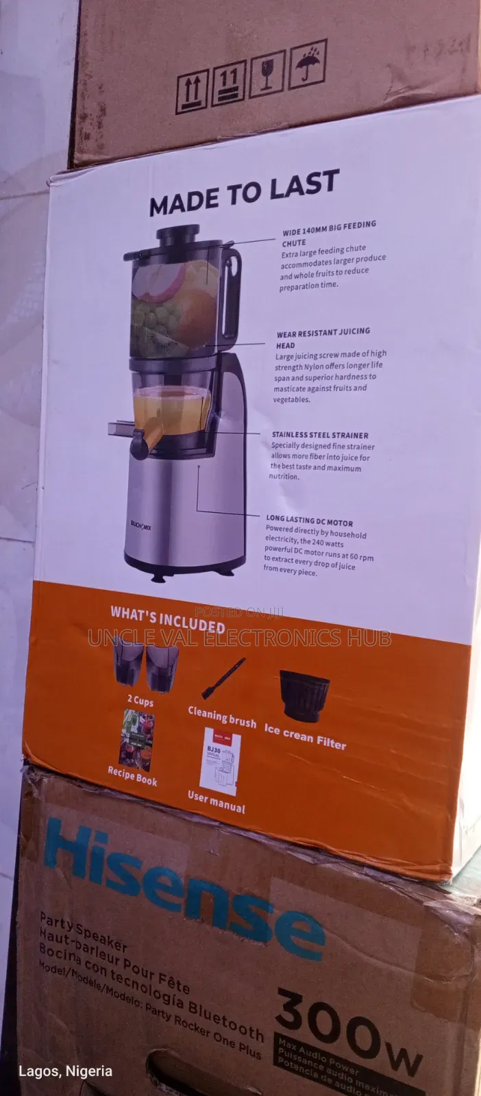 Buchymix Hands-Free Cold Pressed Juicer Bj30