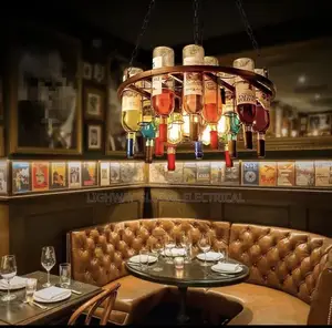 Wine Bottle Collection Bar Chandelier Light