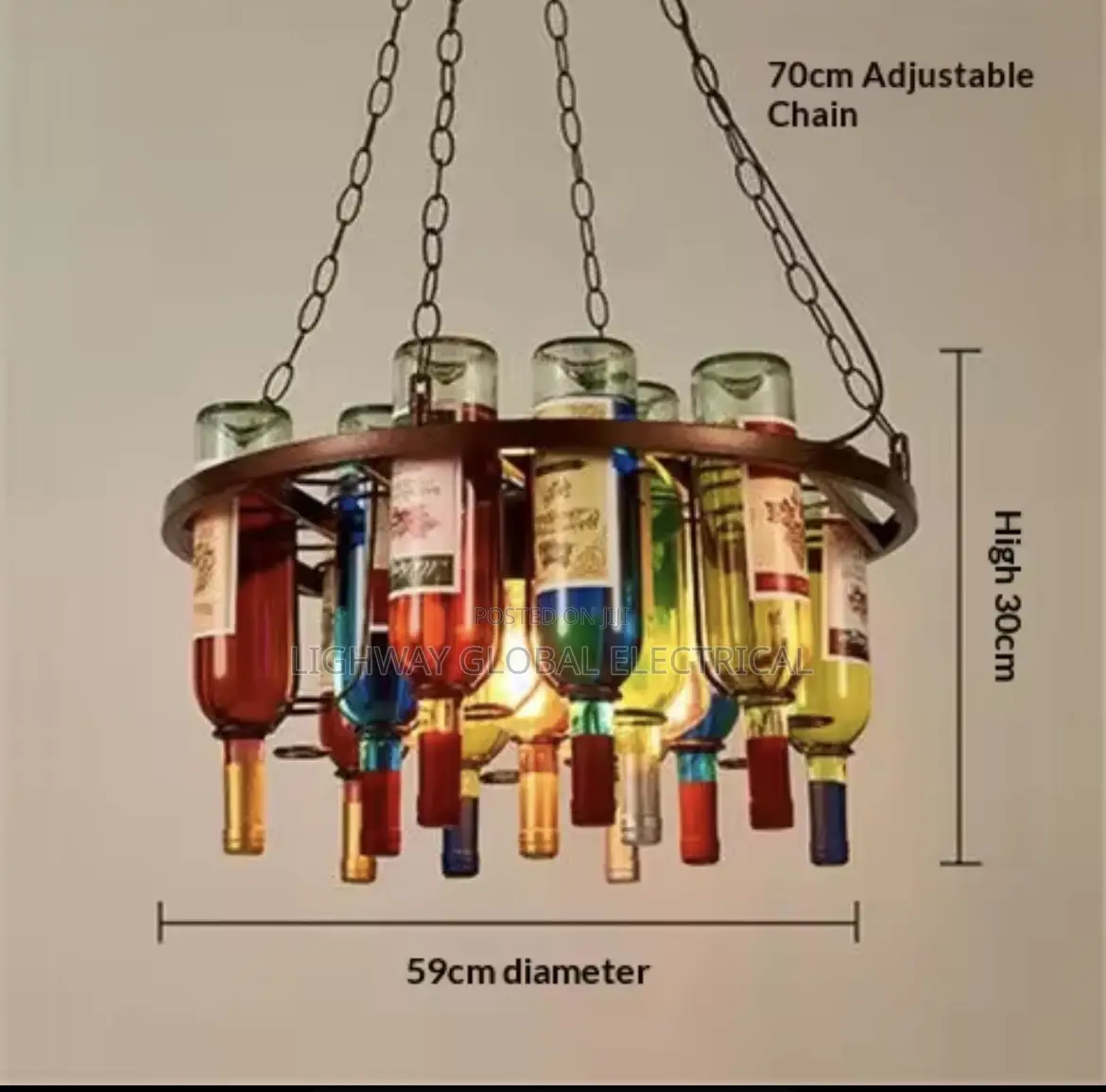 Wine Bottle Collection Bar Chandelier Light