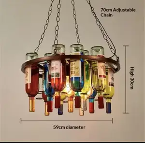 Wine Bottle Collection Bar Chandelier Light