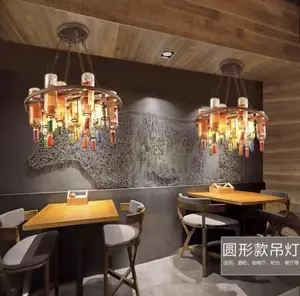 Wine Bottle Collection Bar Chandelier Light