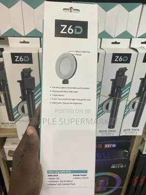 Z6d Selfie Stick With Light
