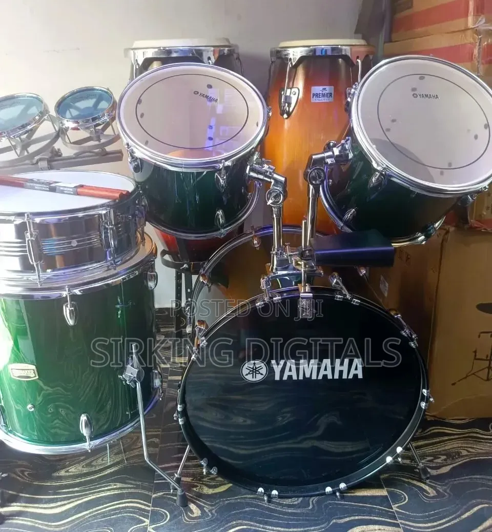 5pcs Yamaha Drum Set With Thick Cymbal and Hi-Hat