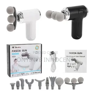 Blueidea Rechargeable Fascia Massage Gun With 8 Interchangeable Heads