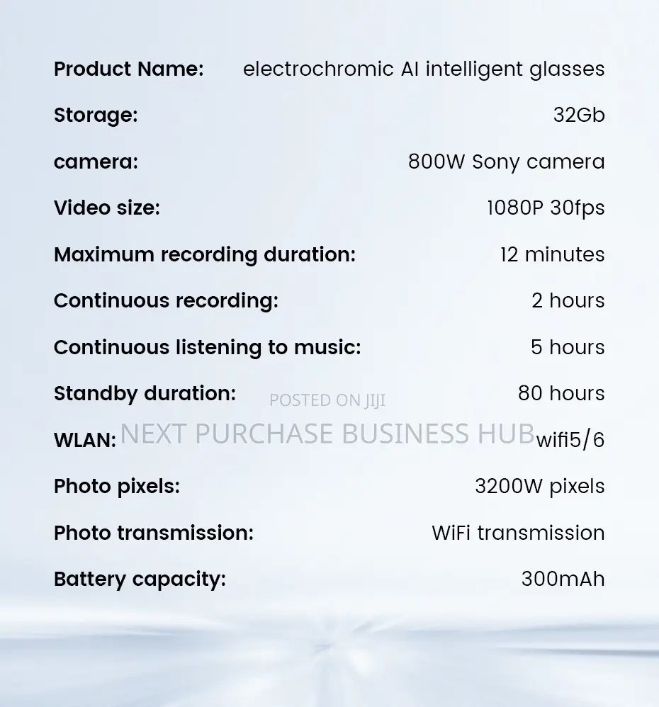 Automatic Color Changing Lens Ai Smart Camera Glasses-32gb