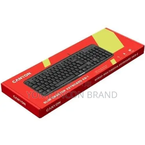 Canyon Slim Desktop Keyboard Kb-1 Black
