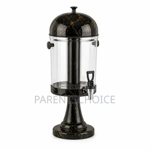 6l Marble Finish Beverage Dispenser With Stand- White / Black