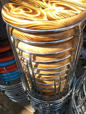 Iron Wooden Stool Chair For Bar