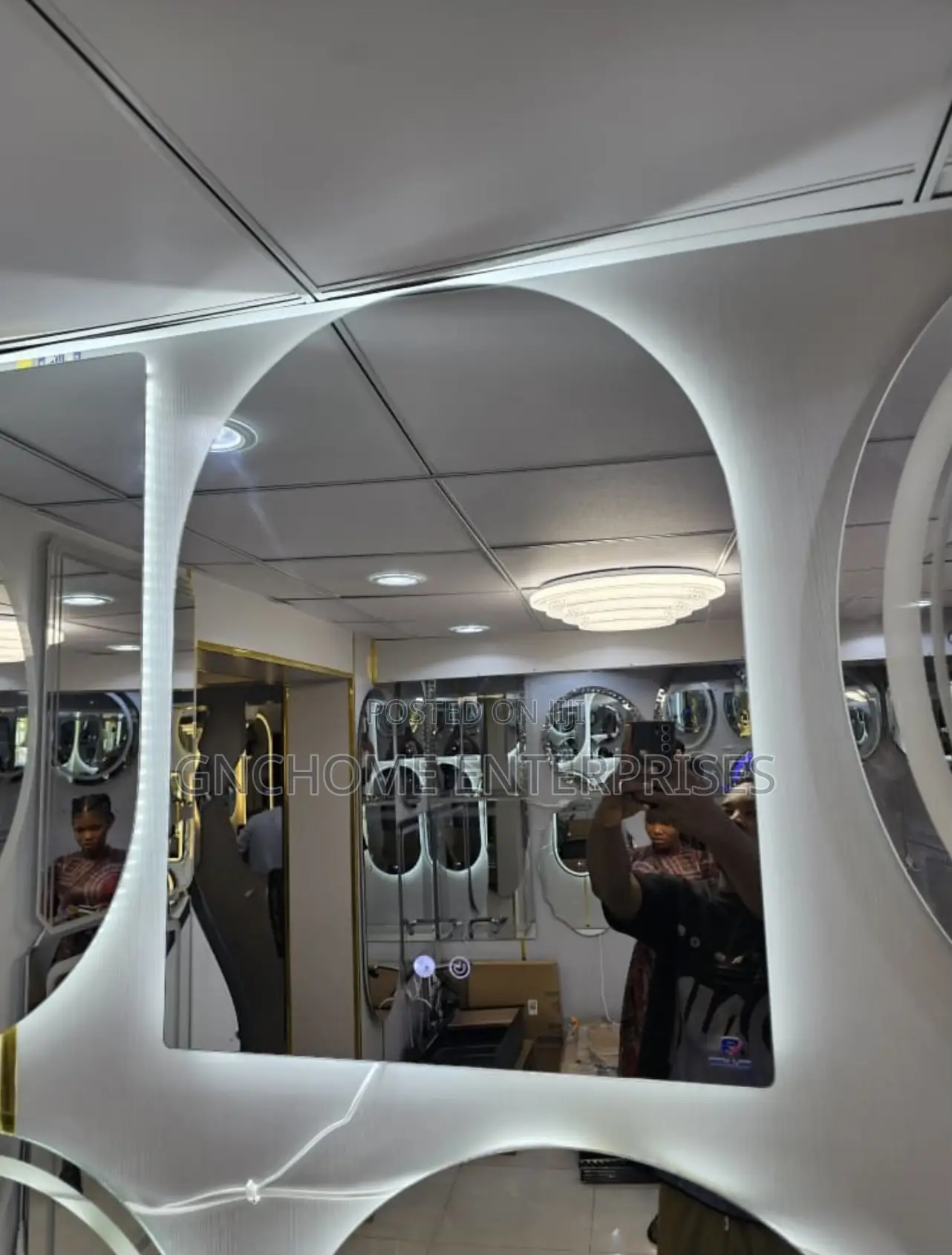 Half Moon Led Mirror