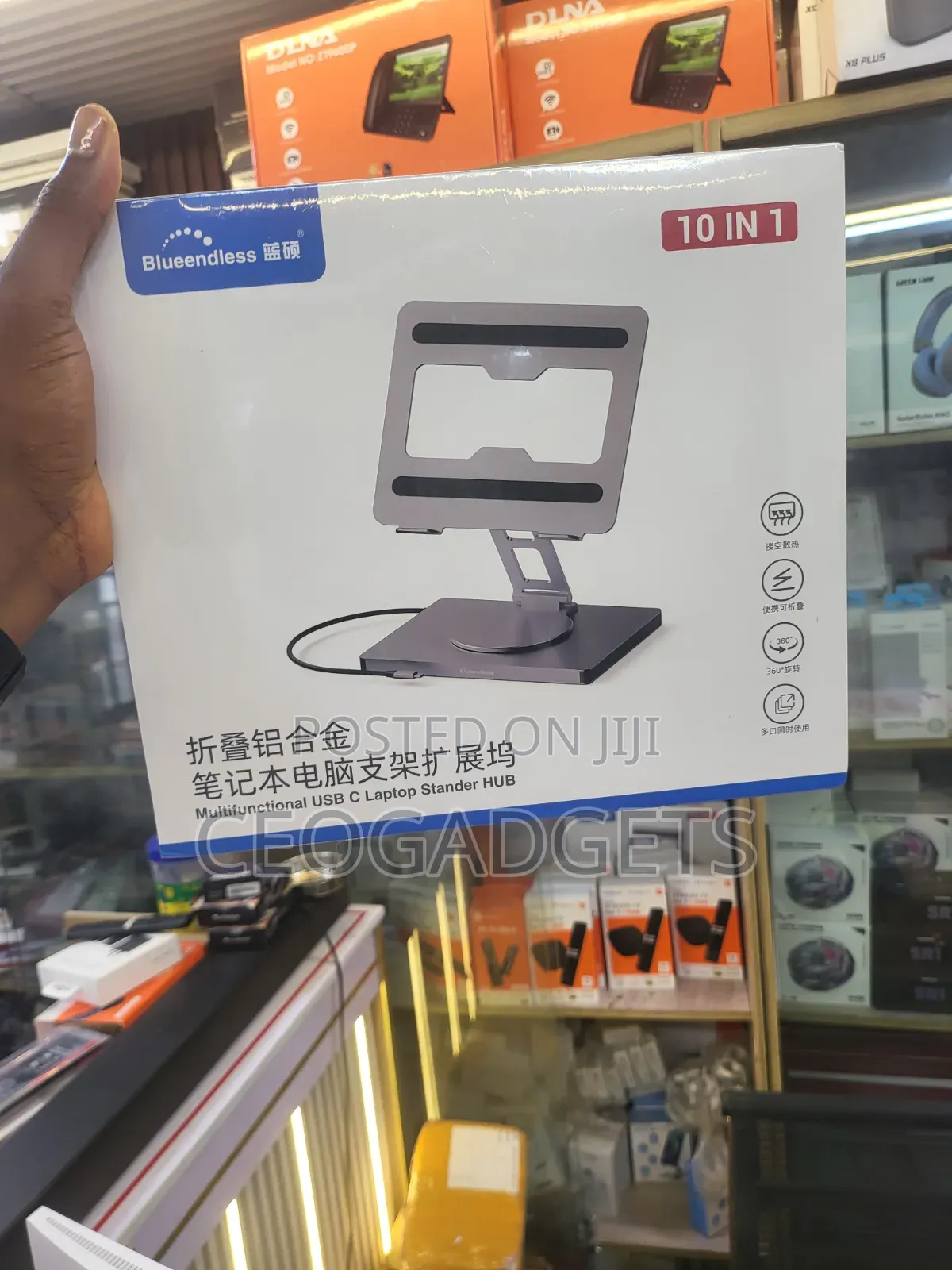 Blueendless 10-in-1 Usb-C Multifunctional Laptop Stand Hub.