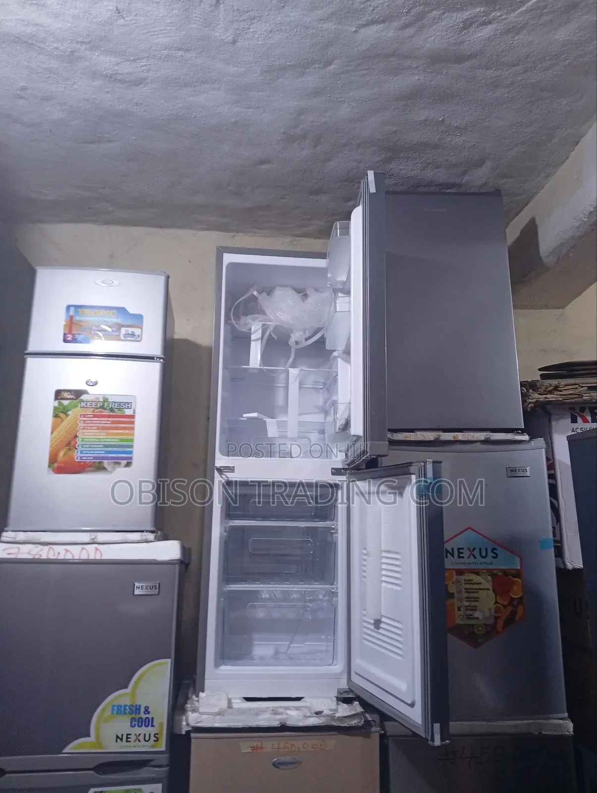 Skyrun Refrigerator Double Door Bottom Freezer