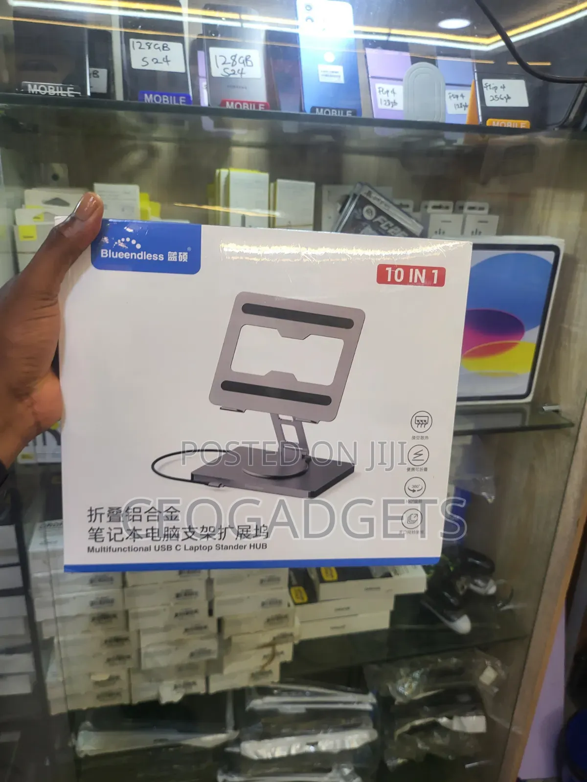 Blueendless 10-in-1 Usb-C Multifunctional Laptop Stand Hub.