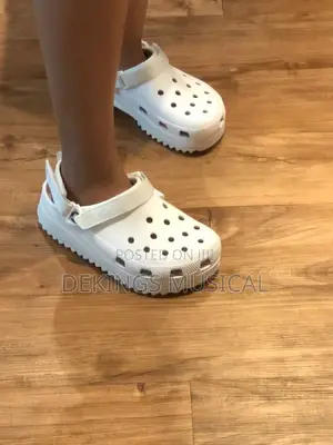 White Hiker Crocs