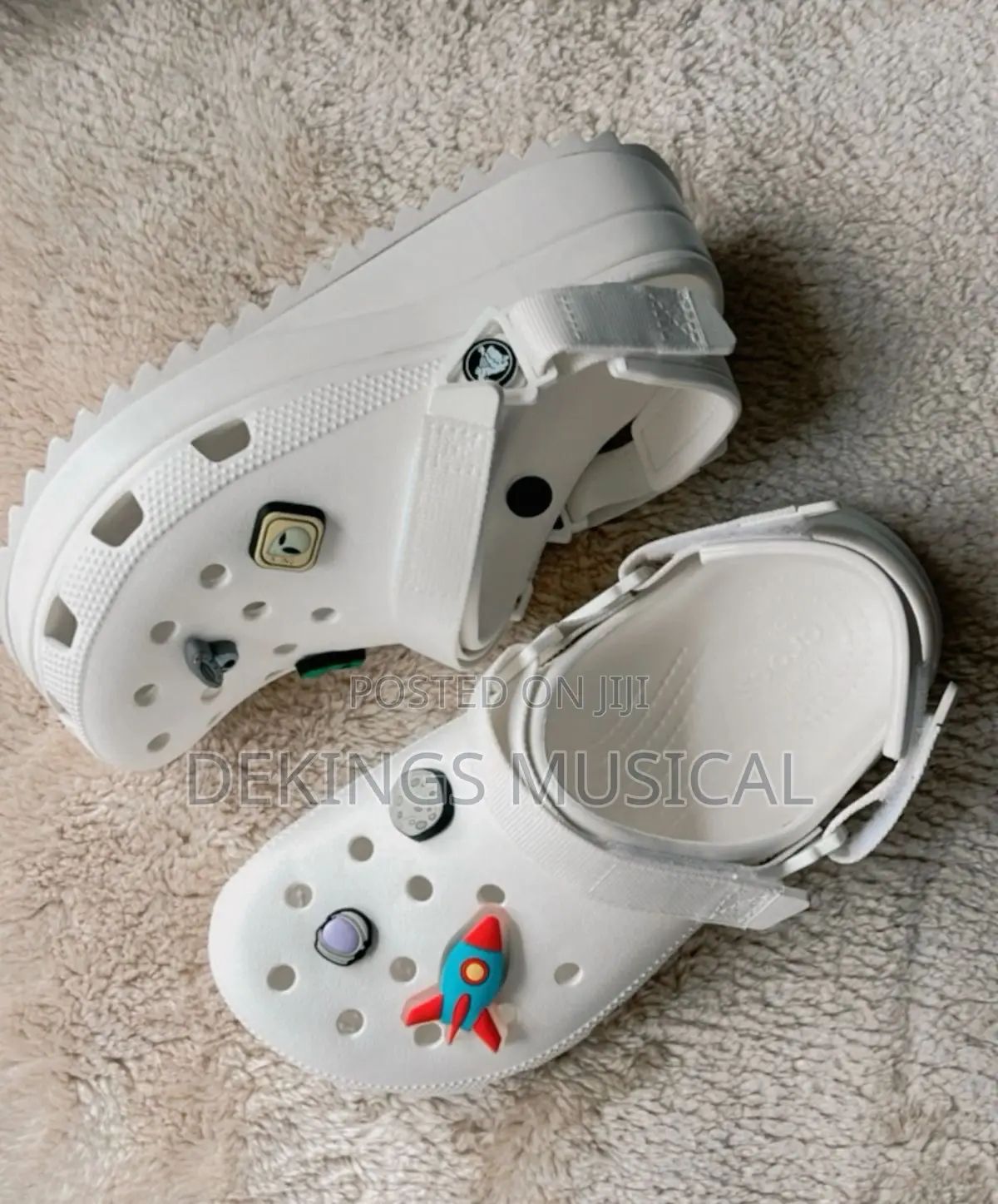 White Hiker Crocs