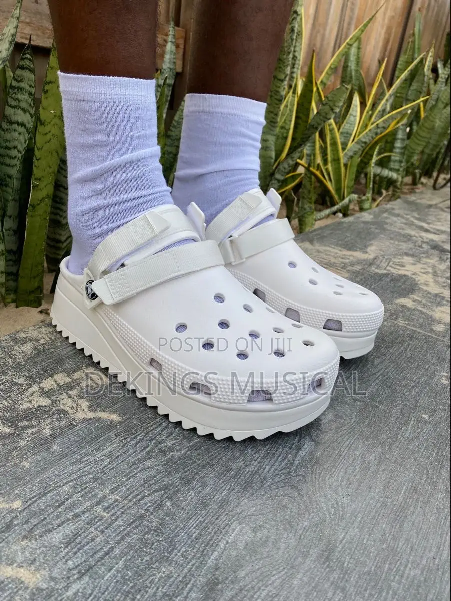 White Hiker Crocs