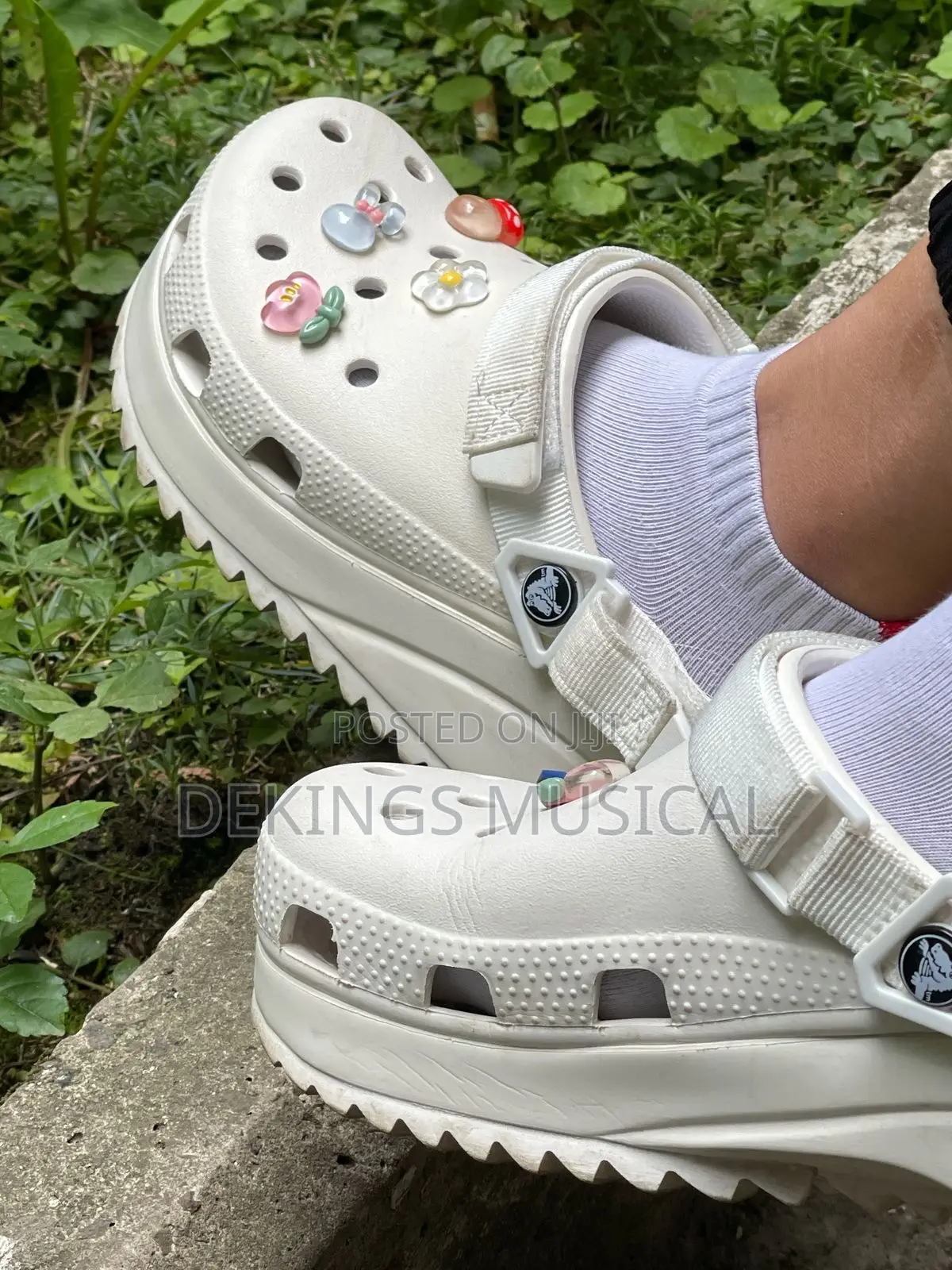White Hiker Crocs