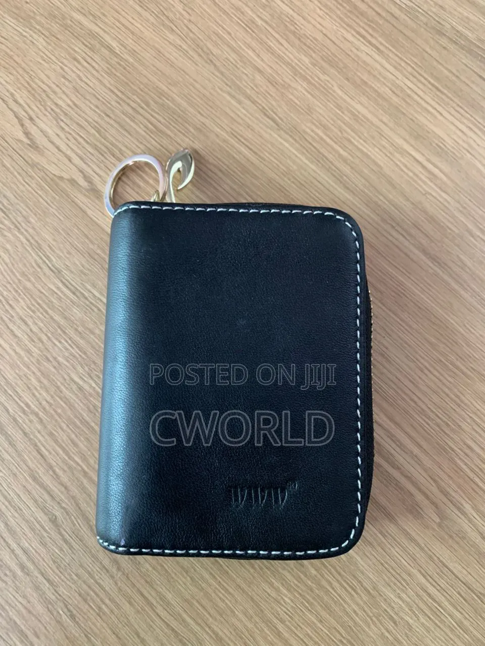Black Zipper Card Holder Wallet