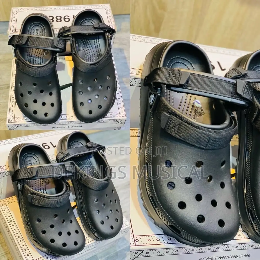All Black Hiker Crocs