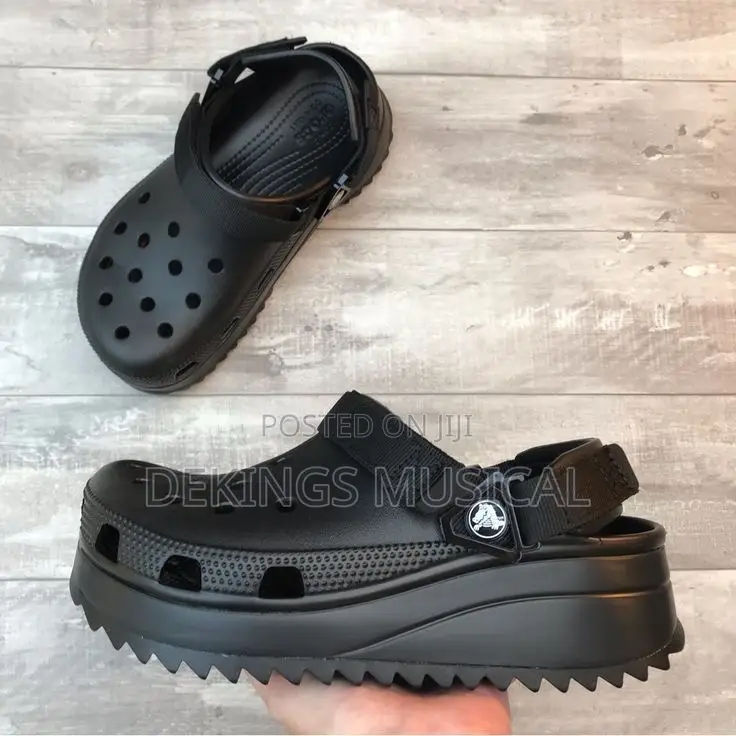 All Black Hiker Crocs