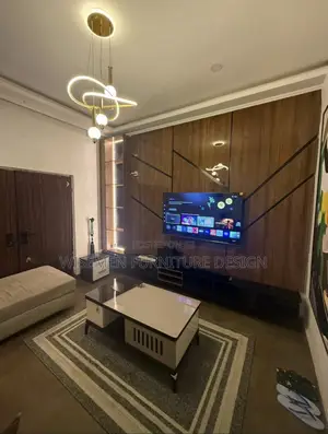 Modern Cladding Tv Console With Glossy Boards