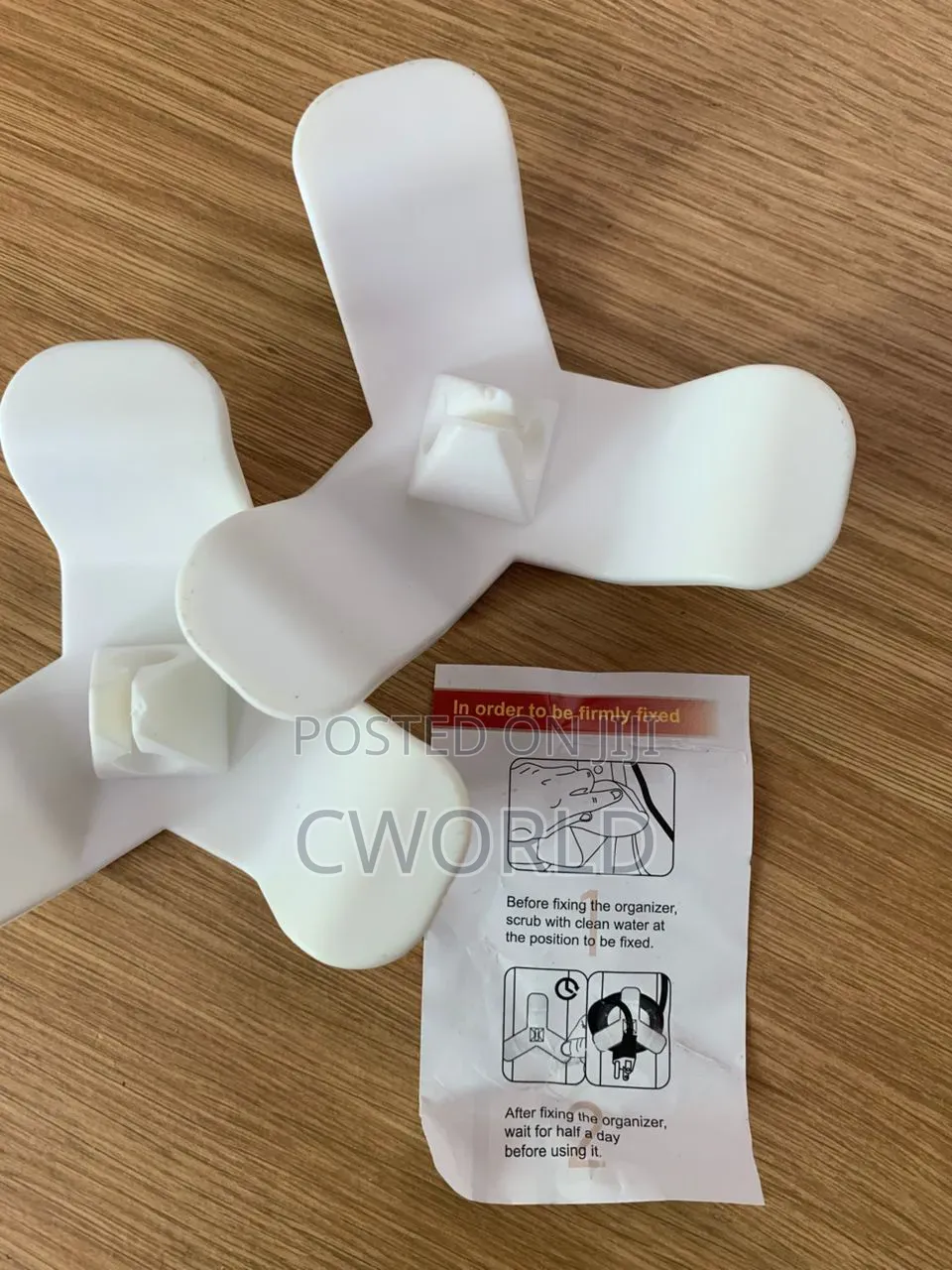 White 3-Blade Adhesive Cord Wrapper Organizer