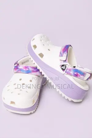 White Unicorn Hiker Crocs 