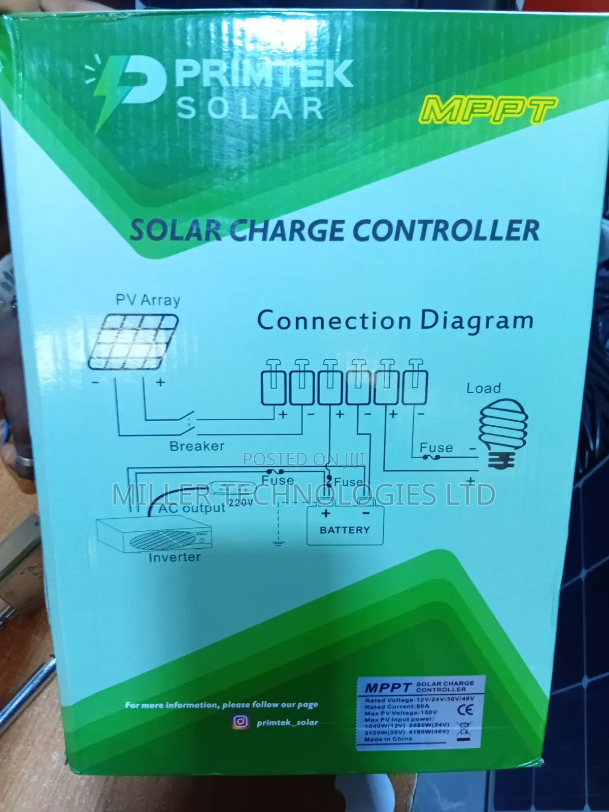 Primtek Charge Controller 80a