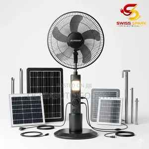 Solar Rechargeable Fan With Lithium Battery