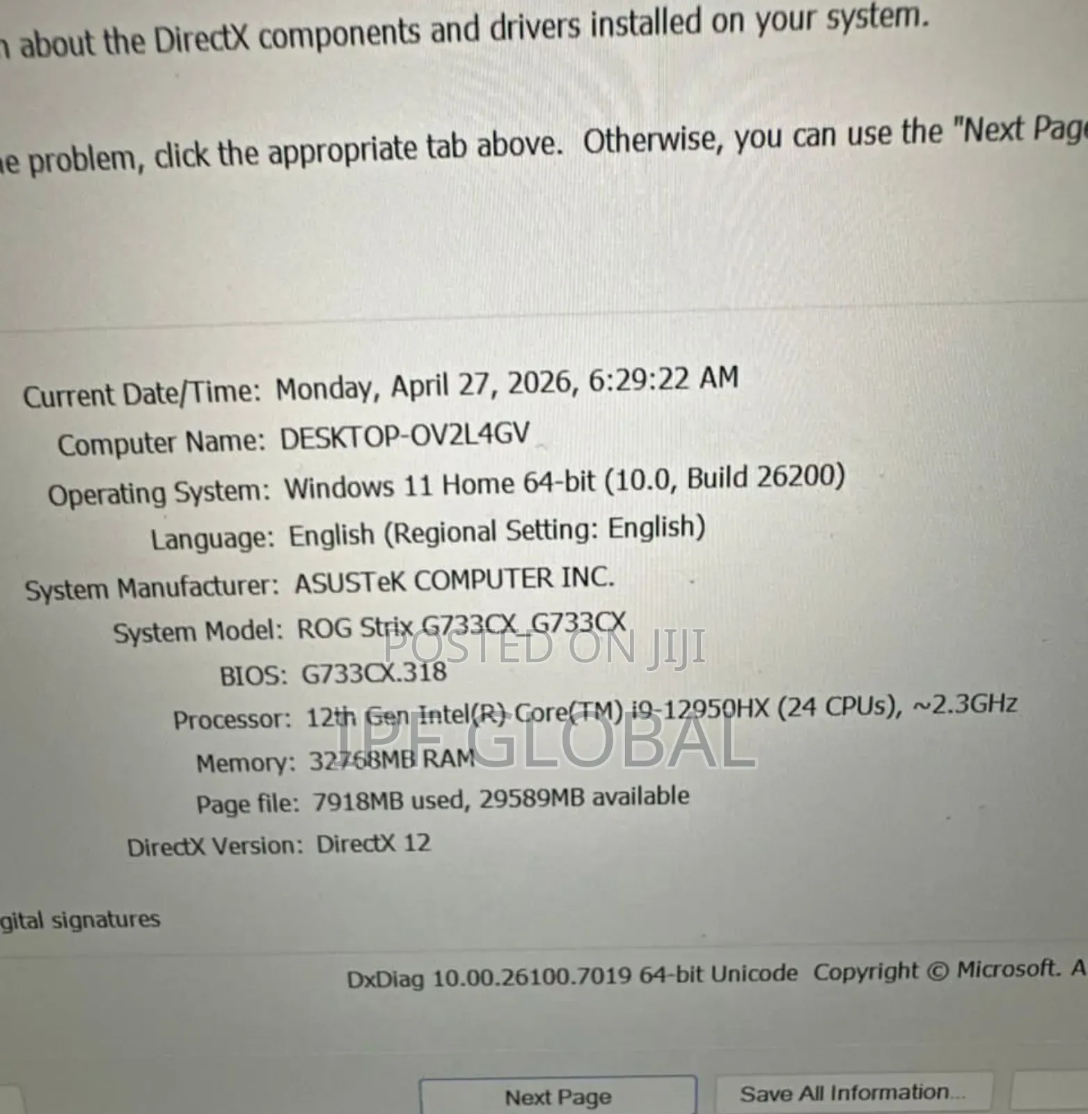 Laptop Asus 32GB Intel Core i9 SSD 1T