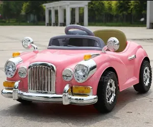 Vintage-Style Electric Ride-on Toy Car,