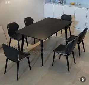 Plain Black Luxury Dinning Set