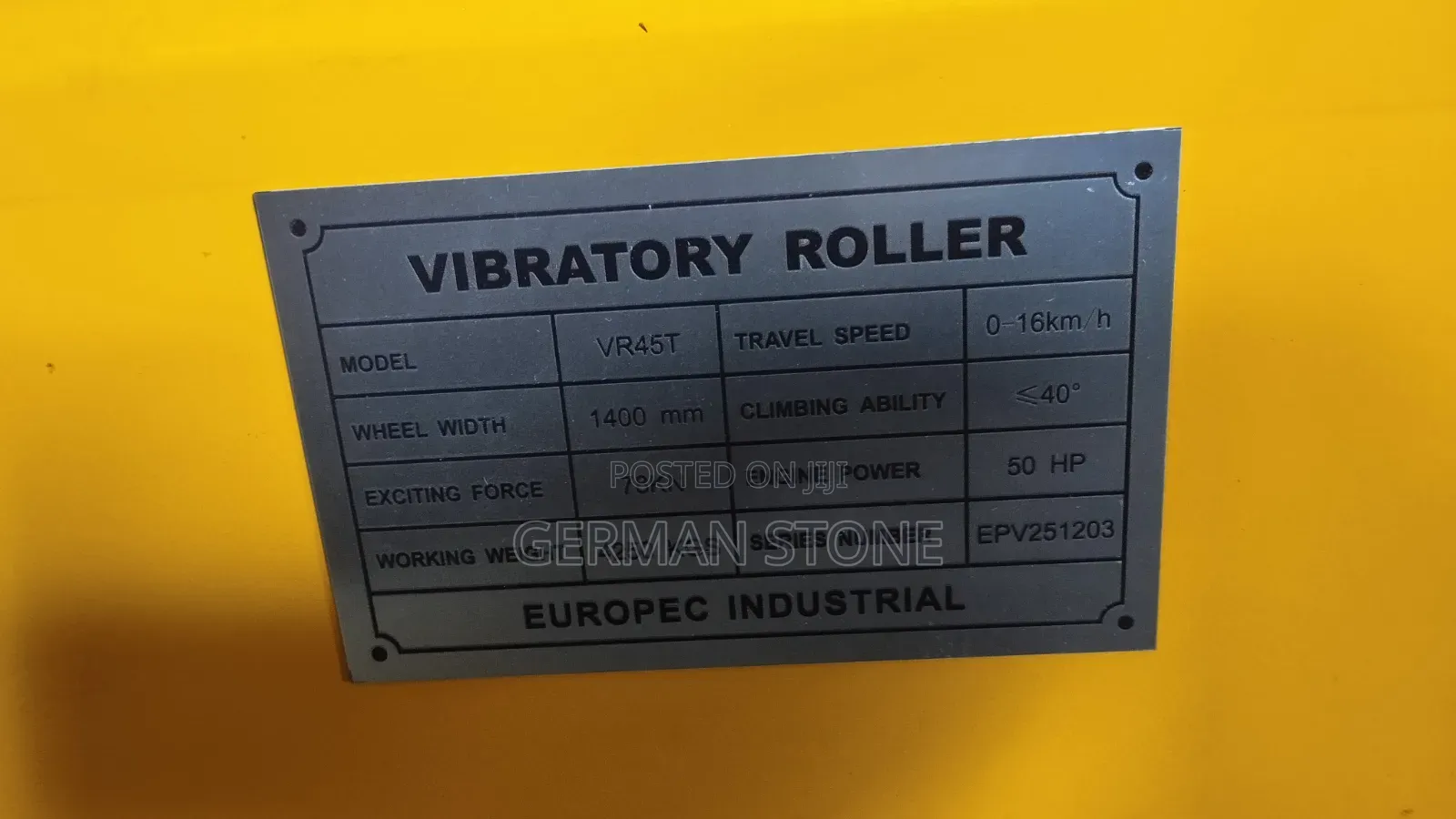 Machine Overview: Vr45t Road Roller