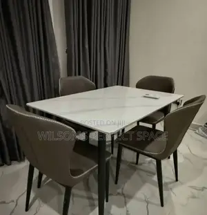 4 Seaters Italian Marble Top Dining Set