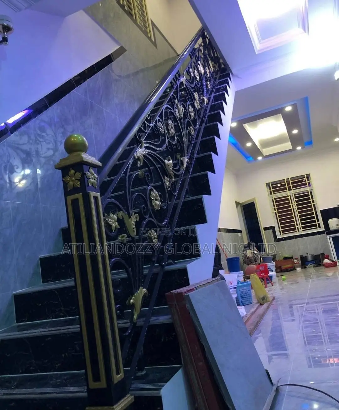 Handmade Wrought Iron Step Rails