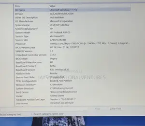 Laptop HP 650 G3 8GB Intel Core i5 SSD 256GB