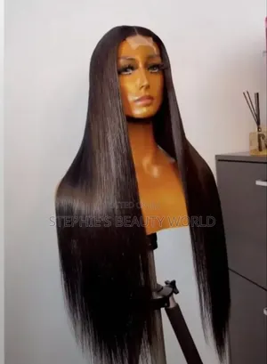 24 Inches Black Chinese Bone Straight Wig