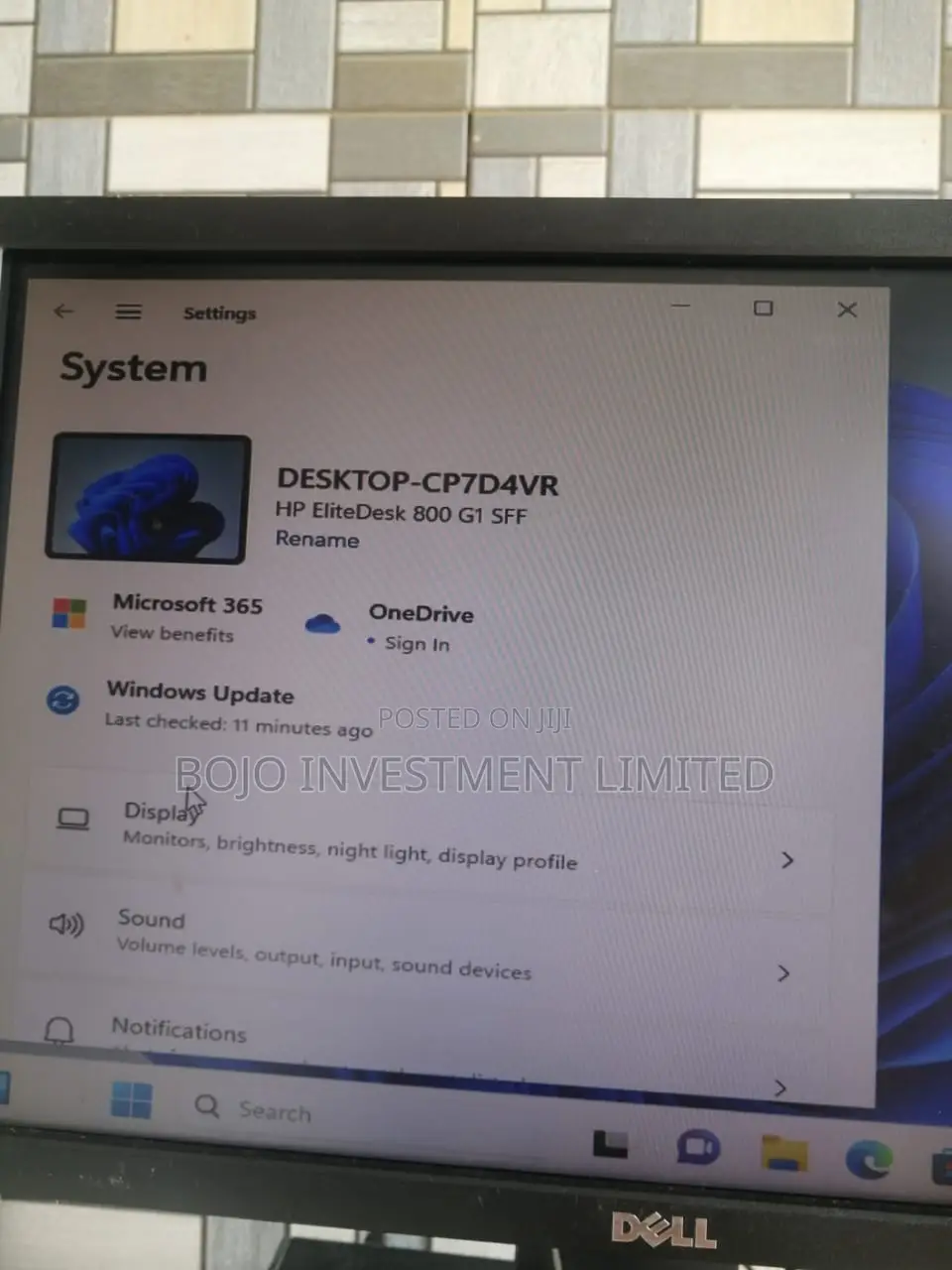 Desktop Computer HP EliteDesk 800 8GB Intel Core i5 HDD 500GB