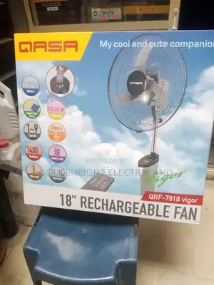 Qasa 18inch Rechargeable Standing Fan Wit Remote Control