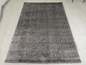 5x7fts Greyish Plain Shaggy Center Rugs