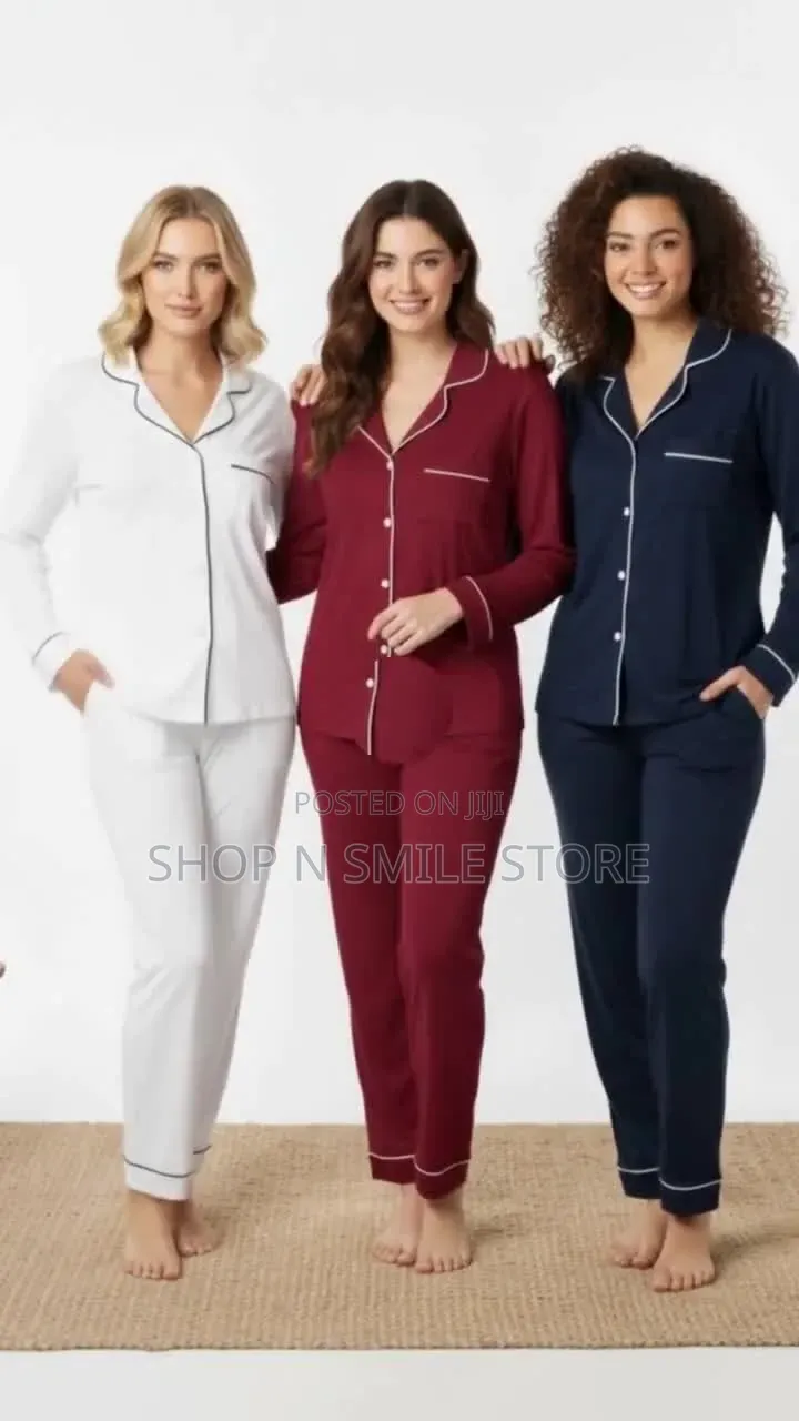 Soft Cotton Breathable Button Pyjamas Set