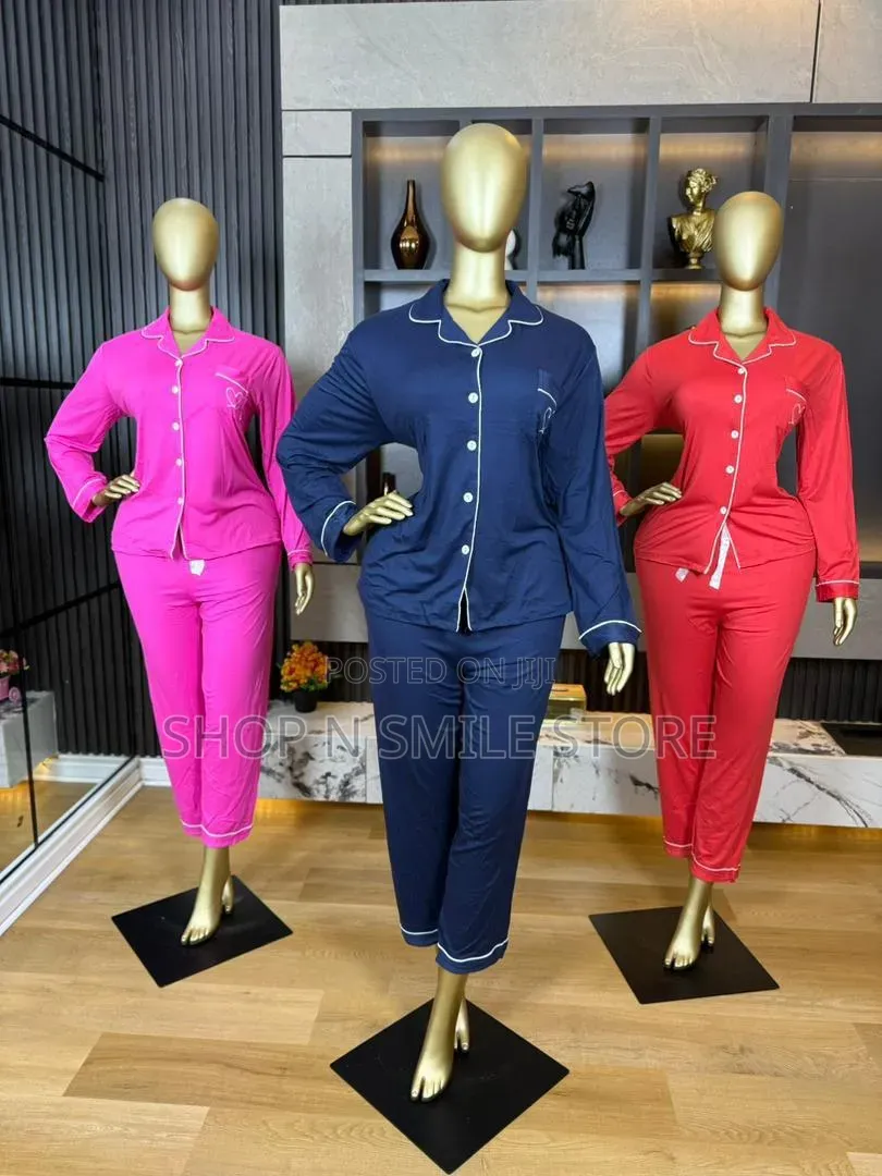 Soft Cotton Breathable Button Pyjamas Set