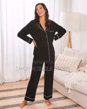Soft Cotton Breathable Button Pyjamas Set