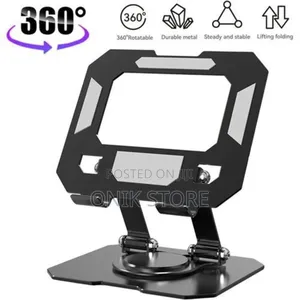 Foldable Metal Phone/Tablet Holder - 360 Degree Rotation