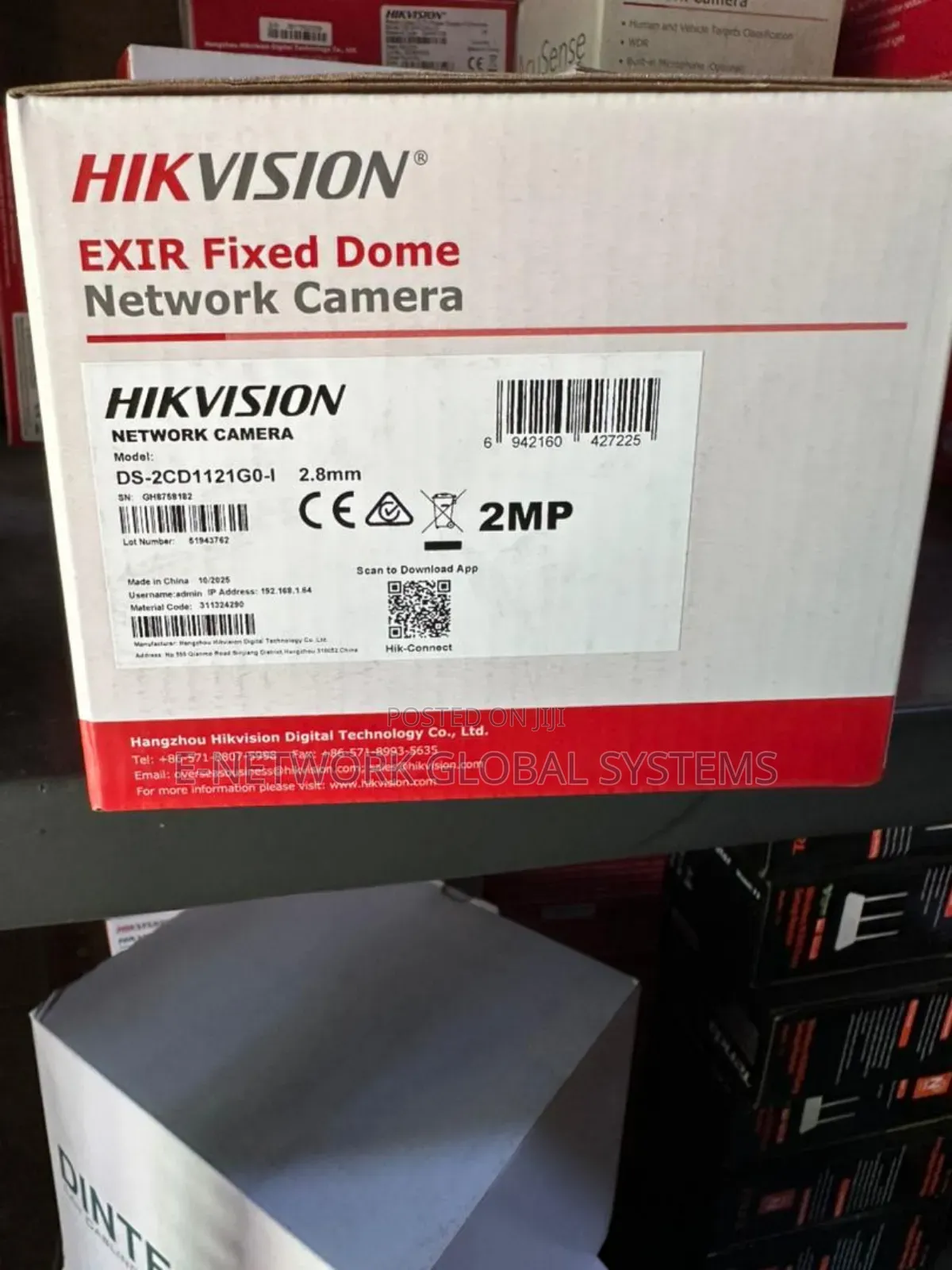 Hikvision Exir Fixed Dome Network Camera 2mp