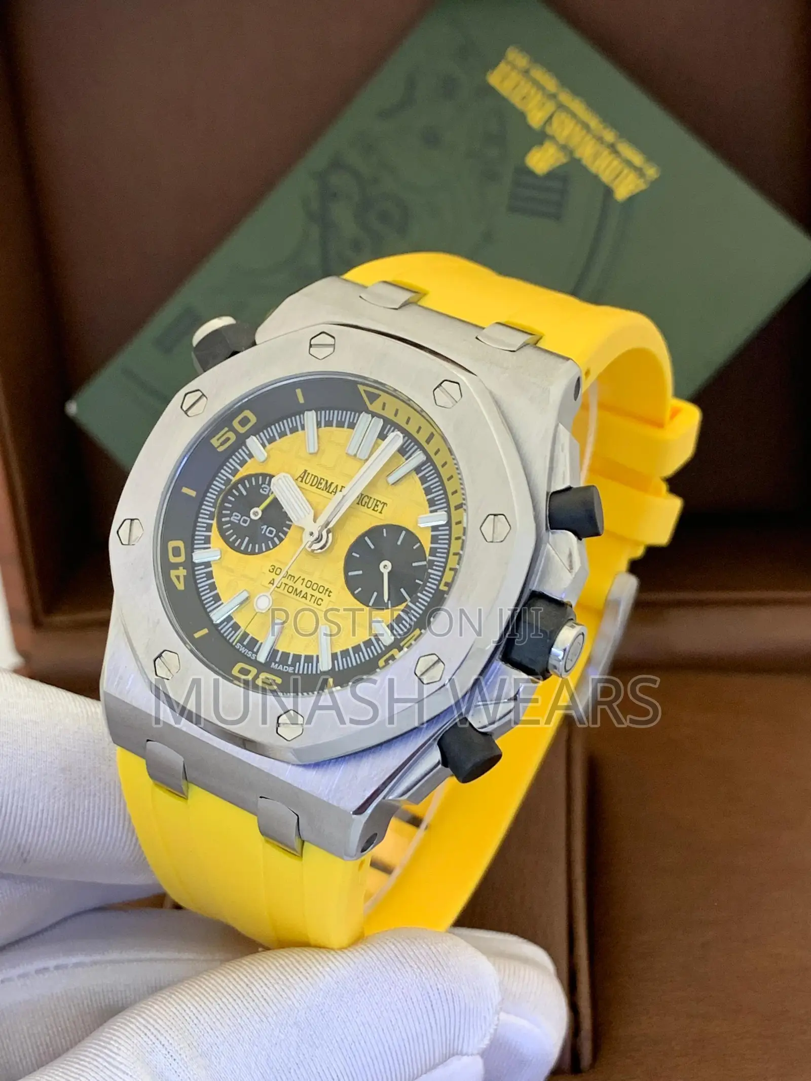 Audemars Piguet Rubber Strap Chronograph Wristwatch