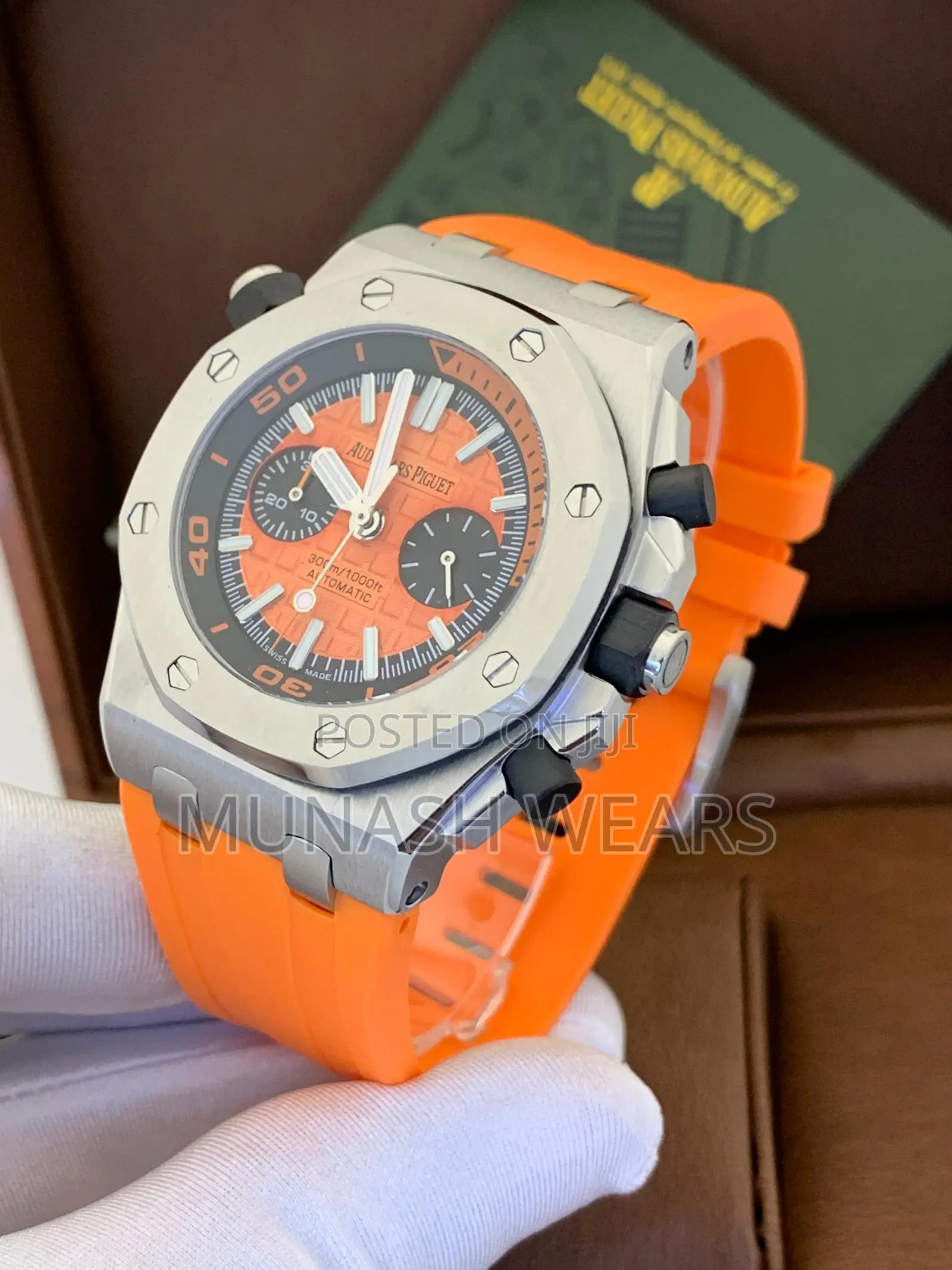Audemars Piguet Rubber Strap Chronograph Wristwatch