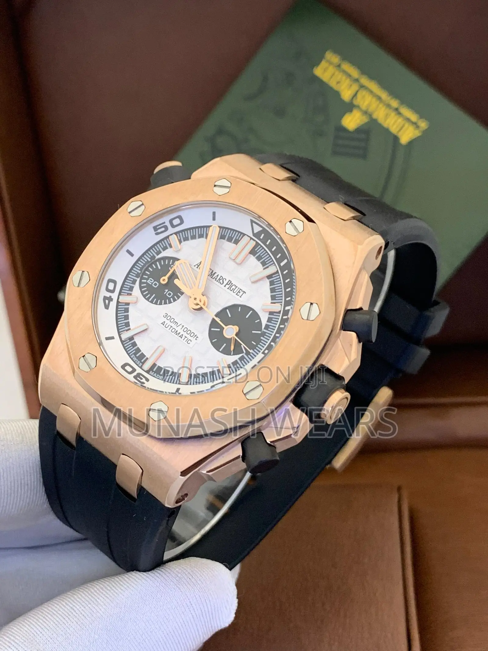 Audemars Piguet Rubber Strap Chronograph Wristwatch