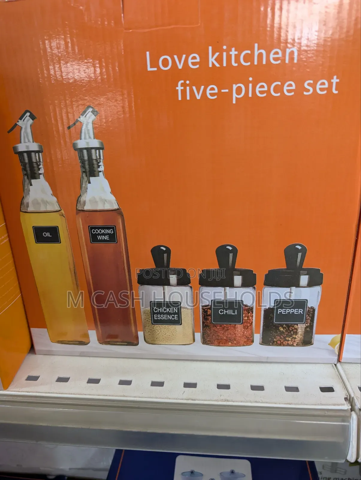 Oil Bottle With Spice Jar